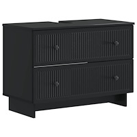 vidaXL Badrumsskåp med handfat EDE Svart 82 x 41 x 59 cm