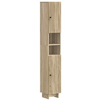 vidaXL Badrumsskåp med Öppen Hylla EDE Sonoma-ek 30 x 31 x 190 cm