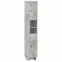 vidaXL Badrumsskåp med Öppen Hylla EDE Betonggrå 30 x 31 x 190 cm