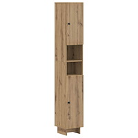 vidaXL Badrumsskåp med Öppen Hylla EDE Artisan-ek 30 x 31 x 190 cm