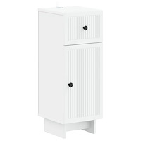 vidaXL Badrumsskrubb EDE Vit 30 x 31 x 80 cm Konstruerat trä