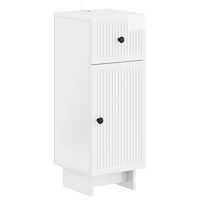 vidaXL Badrumsskrubb EDE Vit högglans 30 x 31 x 80 cm Konstruerat trä