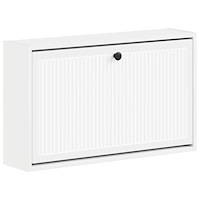 vidaXL Väggmonterad skoskåp EDE 71 x 17 x 43 cm Konstruerat trä Vit