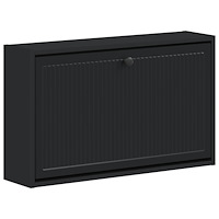 vidaXL Väggmonterad skoskåp EDE 71 x 17 x 43 cm Konstruerat trä Svart