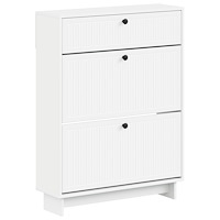 vidaXL Skoskåp EDE 78 x 24 x 103 cm Konstruerat trä Vit