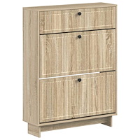 vidaXL Skoskåp EDE 78 x 24 x 103 cm Konstruerat trä Sonoma-ek