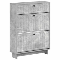 vidaXL Skoskåp EDE 78 x 24 x 103 cm Konstruerat trä Betonggrå