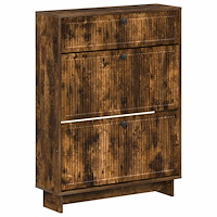 vidaXL Skoskåp EDE 78 x 24 x 103 cm Konstruerat trä Rökt ek