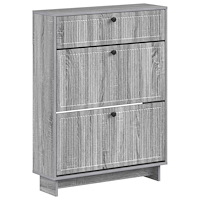 vidaXL Skoskåp EDE 78 x 24 x 103 cm Konstruerat trä Grå Sonoma