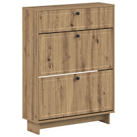 vidaXL Skoskåp EDE 78 x 24 x 103 cm Konstruerat trä Artisan-ek