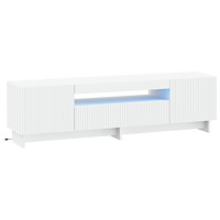 vidaXL LED TV-skåp Vit Konstruerat trä