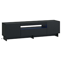 vidaXL LED TV-skåp Svart Konstruerat trä