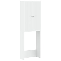 vidaXL Toalett skåp EDE Vit 66 x 25,5 x 190 cm Konstruerat trä