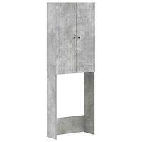 vidaXL Toalett skåp EDE Betonggrå 66 x 25,5 x 190 cm Konstruerat trä