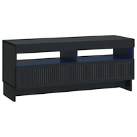 vidaXL LED TV-skåp Svart Konstruerat trä