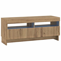 vidaXL LED TV-skåp Artisan-ek Konstruerat trä