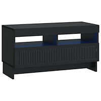 vidaXL LED TV-skåp Svart Konstruerat trä