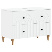 vidaXL Badrumsskåp med handfat ALKMAAR Vit 82 x 41 x 59 cm