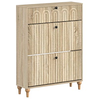 vidaXL Skoskåp ALKMAAR 78 x 24 x 103 cm Konstruerat trä Sonoma-ek