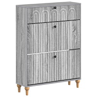 vidaXL Skoskåp ALKMAAR 78 x 24 x 103 cm Konstruerat trä Grå Sonoma