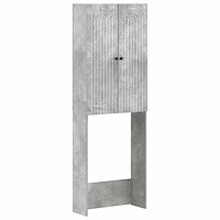 vidaXL Toalett skåp ALKMAAR Betonggrå 66 x 25,5 x 190 cm