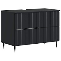vidaXL Badrumsskåp med handfat ZWOLLE Svart 82 x 41 x 58,5 cm
