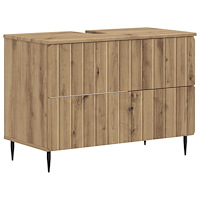 vidaXL Badrumsskåp med handfat ZWOLLE Artisan-ek 82 x 41 x 58,5 cm