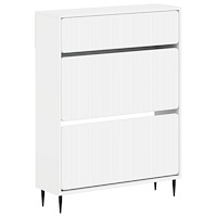 vidaXL Skoskåp ZWOLLE 78 x 24 x 103 cm Konstruerat trä Vit
