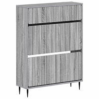 vidaXL Skoskåp ZWOLLE 78 x 24 x 103 cm Konstruerat trä Grå Sonoma
