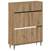 vidaXL Skoskåp ZWOLLE 78 x 24 x 103 cm Konstruerat trä Artisan-ek