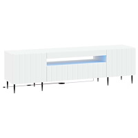 vidaXL LED TV-skåp Vit Konstruerat trä