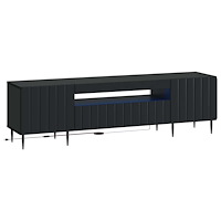 vidaXL LED TV-skåp Svart Konstruerat trä