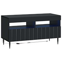vidaXL LED TV-skåp Svart Konstruerat trä
