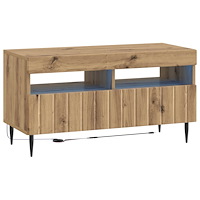 vidaXL LED TV-skåp Artisan-ek Konstruerat trä