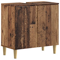 vidaXL Badrumsskåp med handfat ARNHEM Gammalt trä 59,5 x 31,5 x 59 cm