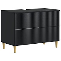 vidaXL Badrumsskåp med handfat ARNHEM Svart 82 x 41 x 59 cm