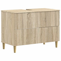 vidaXL Badrumsskåp med handfat ARNHEM Sonoma-ek 82 x 41 x 59 cm