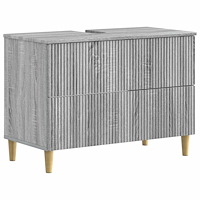 vidaXL Badrumsskåp med handfat ARNHEM Grå Sonoma 82 x 41 x 59 cm