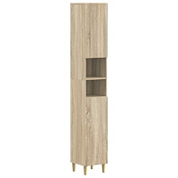 vidaXL Badrumsskåp med Öppen Hylla ARNHEM Sonoma-ek 30 x 31 x 190 cm