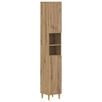vidaXL Badrumsskåp med Öppen Hylla ARNHEM Artisan-ek 30 x 31 x 190 cm