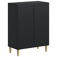 vidaXL Badrumsskrubb ARNHEM Svart 59,5 x 31 x 80 cm Konstruerat trä