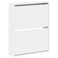 vidaXL Väggmonterad skoskåp ARNHEM 71 x 17 x 86 cm Konstruerat trä Vit