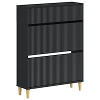 vidaXL Skoskåp ARNHEM 78 x 24 x 103 cm Konstruerat trä Svart