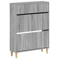 vidaXL Skoskåp ARNHEM 78 x 24 x 103 cm Konstruerat trä Grå Sonoma