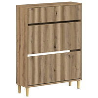 vidaXL Skoskåp ARNHEM 78 x 24 x 103 cm Konstruerat trä Artisan-ek