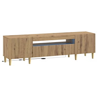 vidaXL LED TV-skåp Artisan-ek Konstruerat trä