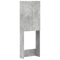 vidaXL Toalett skåp ARNHEM Betonggrå 66 x 25,5 x 190 cm