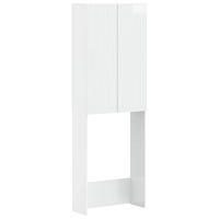 vidaXL Toalett skåp ARNHEM Vit högglans 66 x 25,5 x 190 cm
