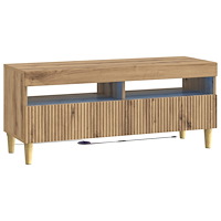 vidaXL LED TV-skåp Artisan-ek Konstruerat trä