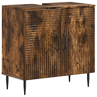vidaXL Badrumsskåp med handfat HAARLEM Rökt ek 59,5 x 31,5 x 59 cm